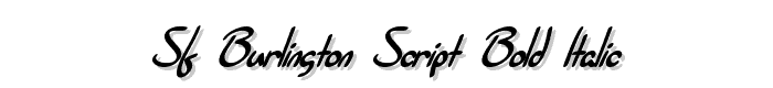 SF Burlington Script Bold Italic font